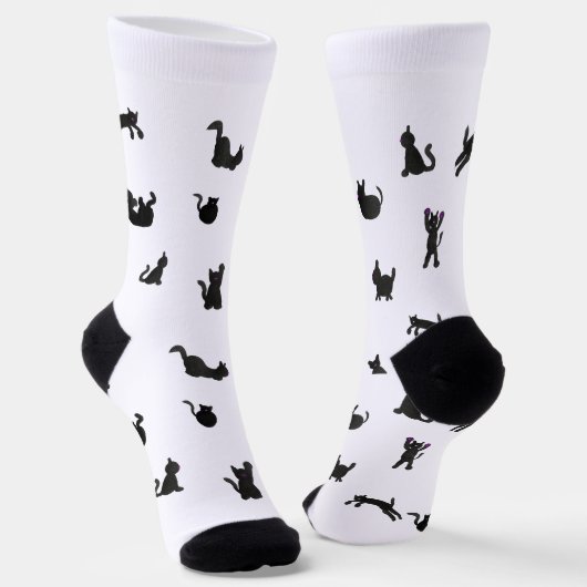 crazy watercolor cat socks sokken (Gebogen)