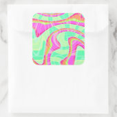 Crazy Waves Vierkante Sticker (Tas)