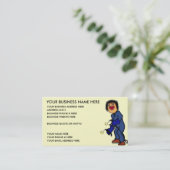 Crazy Welder Cartoon Visitekaartje (Staand voorkant)