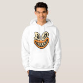 Crazy Wide-Smile Face – Unique Bold Graphic Tee Hoodie (Voorkant volledig)
