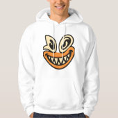 Crazy Wide-Smile Face – Unique Bold Graphic Tee Hoodie (Voorkant)