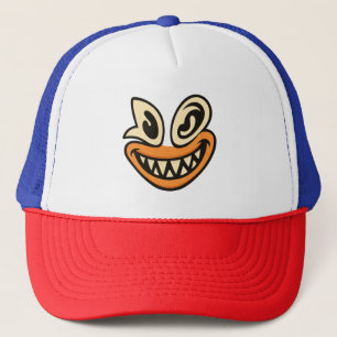Crazy Wide-Smile Gezicht – Unieke Krachtige Grafis Trucker Pet