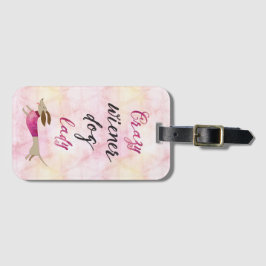 Crazy Wiener Dog Lady Bagagelabel