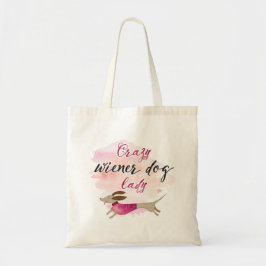 Crazy Wiener Dog Lady Tote Bag