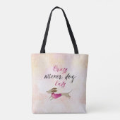 Crazy Wiener Dog Lady Tote Bag (Achterkant)