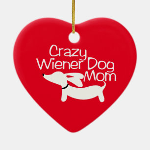 Crazy Wiener Dog Mam Kerstboom Ornament Doxie