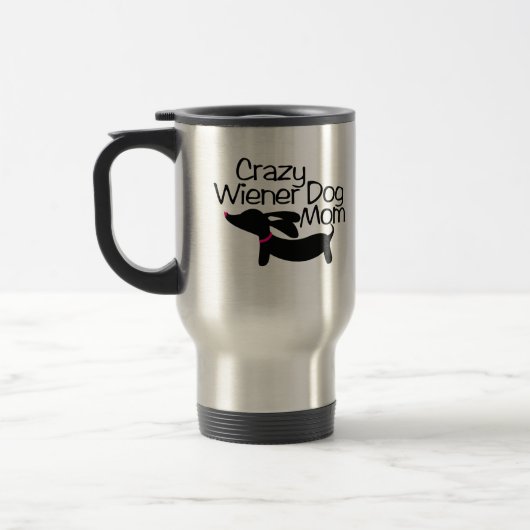 Crazy Wiener Dog Mom Reizen Thee Koffie Mok (Links)