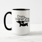 Crazy Wiener Dog Mom Teckel Koffie Mok (Links)