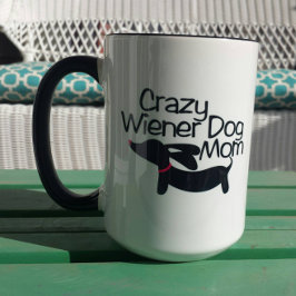 Crazy Wiener Dog Mom Teckel Koffie Mok