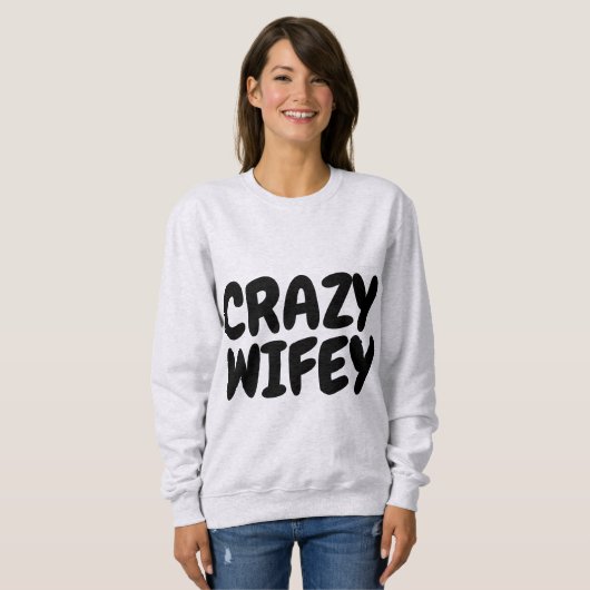 CRAZY WIFEY VROUW T-shirts (Voorkant volledig)