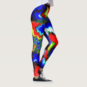 Crazy Wild Abstract Mandlebrot Leggings (Rechts)