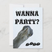 Crazy Wild Bird Party Invitation Kaart (Voorkant)