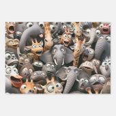 Crazy Wildlife Groep Inpakpapier Vel (Voorkant)