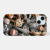 Crazy Wildlife Groep iPhone 15 Case (Achterkant horizontaal)