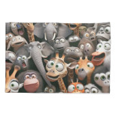 Crazy Wildlife Groep Kussensloop (Achterkant-Links)