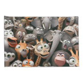 Crazy Wildlife Groep Kussensloop (Achterkant-Rechts)