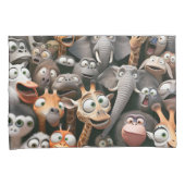 Crazy Wildlife Groep Kussensloop (Voorkant-Rechts)