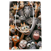 Crazy Wildlife Groep Medium Cadeauzakje (Voorkant)