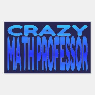 Crazy Wiskunde Professor Rechthoekige Sticker