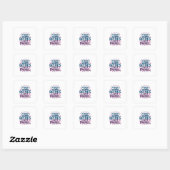 Crazy Work Besties zijn de beste vrienden van Work Vierkante Sticker (Vel)