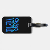 Crazy Wrestler Bagagelabel (Achterkant horizontaal)