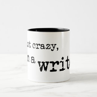 Crazy writer - BLACK Tweekleurige Koffiemok