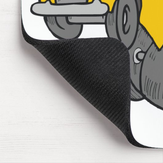 Crazy Yellow School Bus Muismat (Hoek)