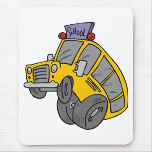 Crazy Yellow School Bus Muismat