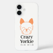 Crazy Yorkie Case-Mate iPhone Case (Achterkant)