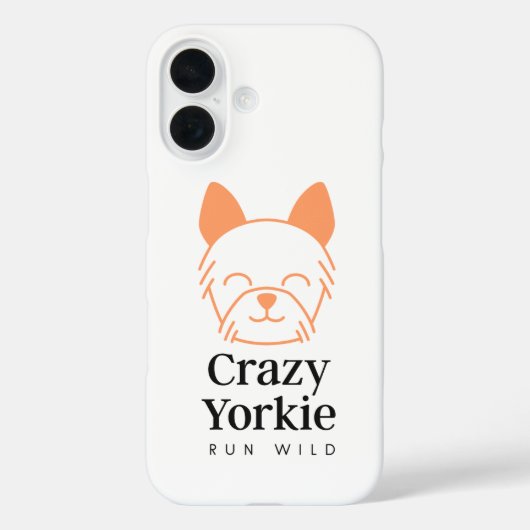 Crazy Yorkie Case-Mate iPhone Case (Achterkant)
