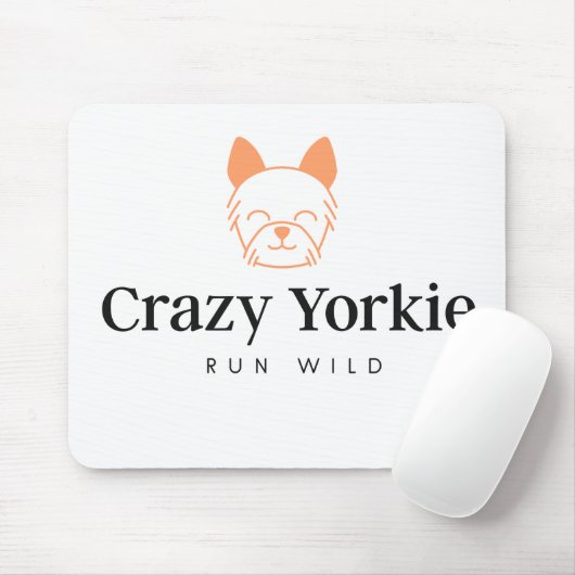Crazy Yorkie Custom Computer Muismat (Met muis)