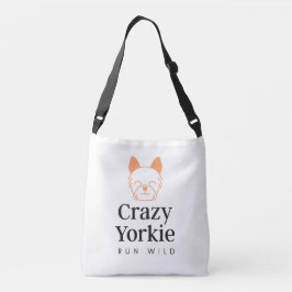 Crazy Yorkie Premium Canvas Bag Crossbody Tas