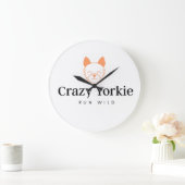 Crazy Yorkie Time Muur Klok (Huis)