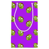 Crazy zombie hoofd paars klein cadeauzakje (Voorkant)