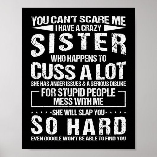 Crazy zuster die veel overvalt poster (Voorkant)