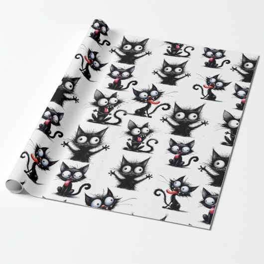CrazyCats inpakpapier (Uitgerold)