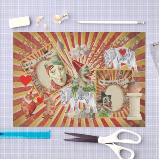  CrazyCircus Clown Weefselpapier Tissuepapier (Craft)