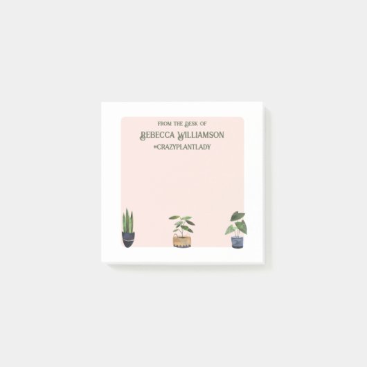 #crazyplantlady  Van de balie van Persoonlijke Post-it® Notes (Voorkant)