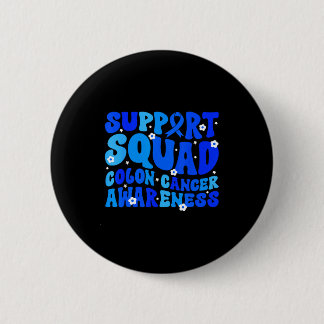 Crc colon cancer awareness support squad blue ronde button 5,7 cm
