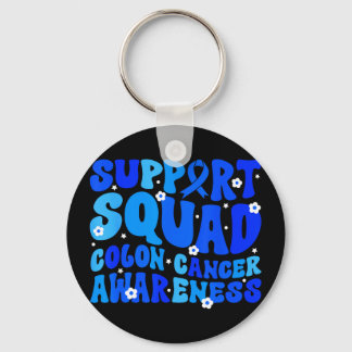 Crc colon cancer awareness support squad blue sleutelhanger