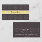 CRE8TIVE DESIGN 04 GRAY YELLOW VISITEKAARTJE (Voorkant / Achterkant)
