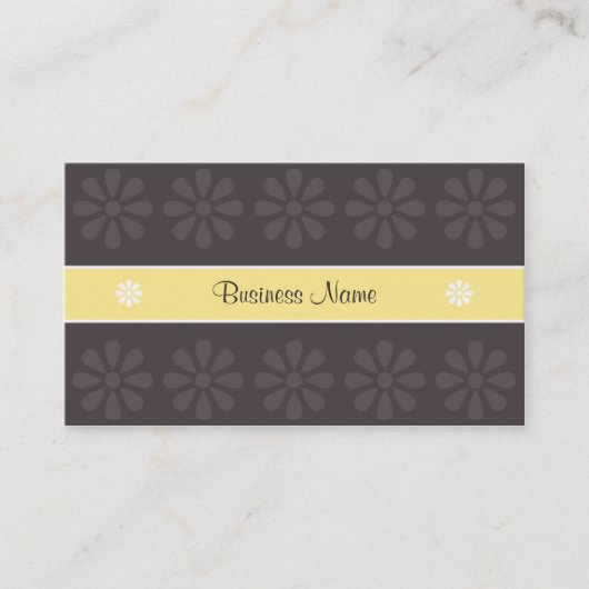 CRE8TIVE DESIGN 04 GRAY YELLOW VISITEKAARTJE (Voorkant)