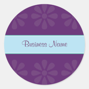 CRE8TIVE DESIGN 04 PAARSE BLAUW RONDE STICKER