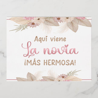 Crea el tuyo propio 4.25" x 5.6" Postal con reliev Folie Uitnodiging Briefkaart