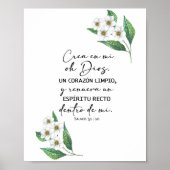 Crea en mi oh Dios, salmos 51 Póster Poster (Voorkant)