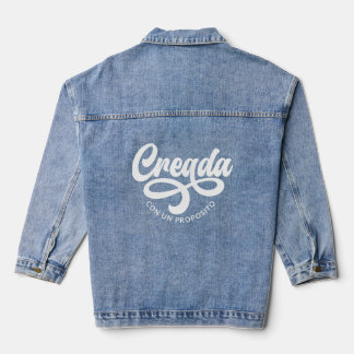 Creada Con Un Proposito Christelijk Spaans Denim Jacket