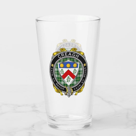 Creagh Irish Shield Beer Glass Glas (Achterkant)