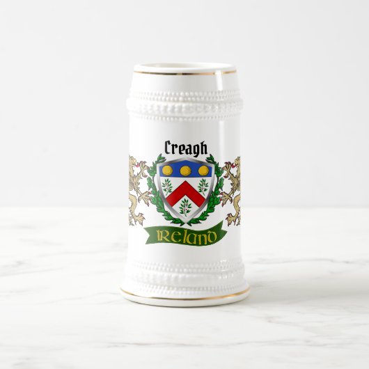 Creagh Irish Shield gepersonaliseerd Bierpul (Center)