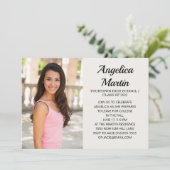 Cream 2-Sided 3 Photo Graduparty Invitation Kaart (Staand voorkant)