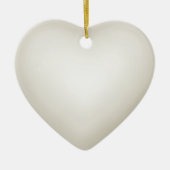Cream 3d Effect Heart Ornament (Voorkant)